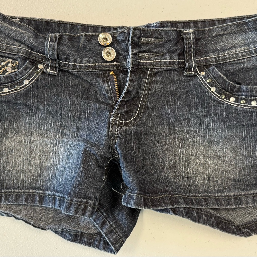 Angels Women's Dark Blue Denim Shorts